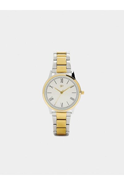 PARFOIS Kadın Paslanmaz Çelik Kordonlu İki Renkli Saat