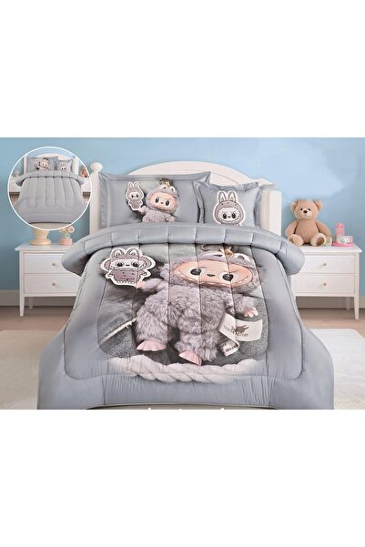 alzawia Single Duvet , 4 pieces, summer design, unique double-sided print