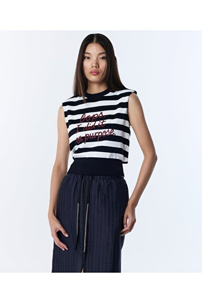 Twist Tricotaje cu model cu sloganuri