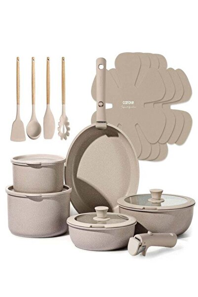 CAROTE 19pcs Pots and Pans Set Non Stick, Nonstick Cookware Set Detachable Ha...