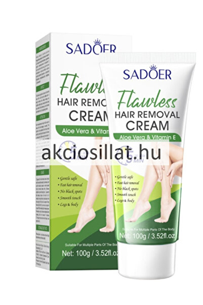 SADOER كريم إزالة الشعر بدون عيوب، بخلاصة الصبار وفيتامين هـ