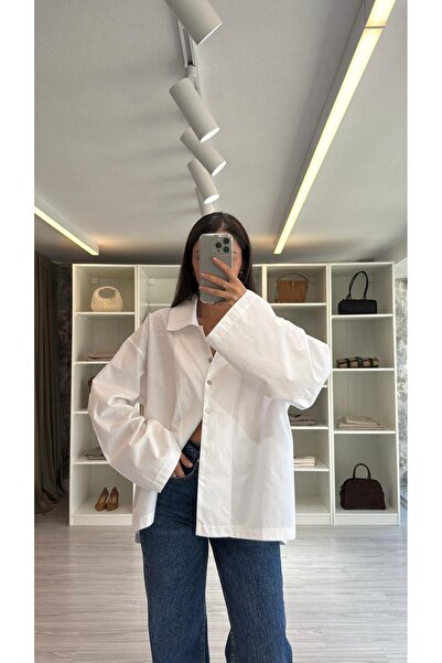 LUUNA STORE Oversize Poplin Shirt - White