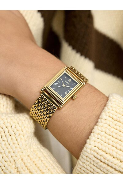 PARFOIS Kadın Paslanmaz Çelik Kordonlu Kare Saat