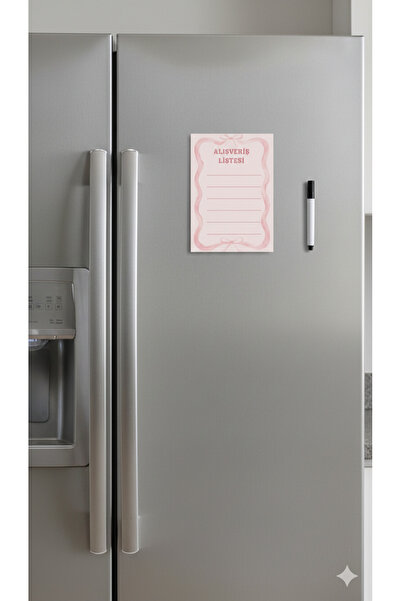 Tint and Treats Buzdolabı Alışveriş Listesi A5 – Laminasyonlu Yaz Sil – Magne...