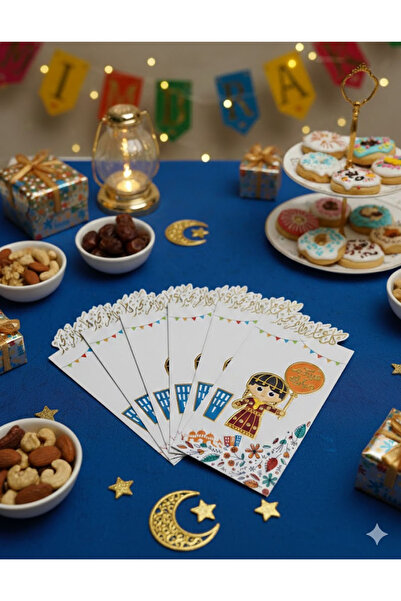 Generic كروت توزيعات عيدية متعددة الالوان 5 حبات