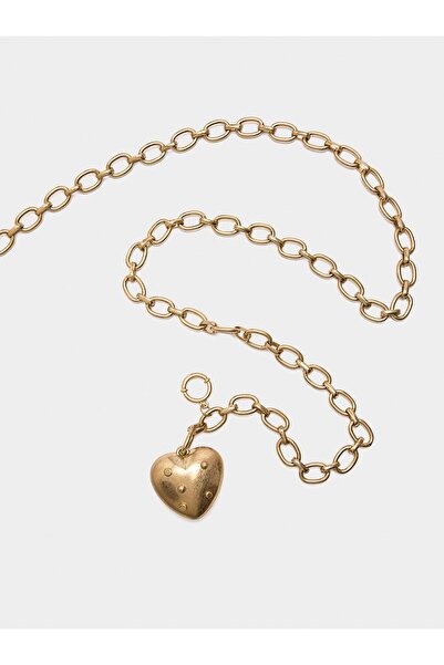 PARFOIS Kalp Charmlı Uzun Zincir Kolye