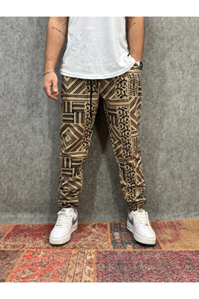 FıttingRoom Bohemian Patterned Trousers with Elastic Waist