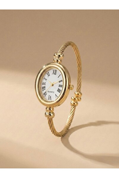 KLISHE Butik ساعة باريس الذهبية اللون للنساء، أسلوب المال القديم، فخامة، مجمو...