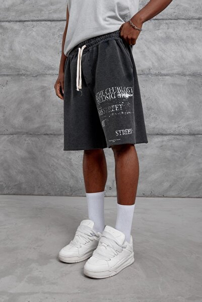 NOMARC Smoked Mixed Printed Washable Oversize Shorts