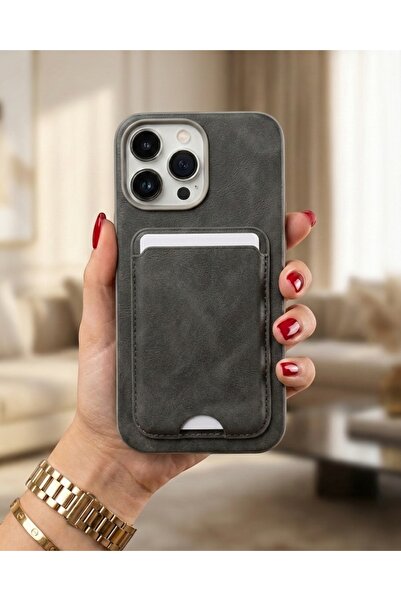 KILIF HOUSE iPhone 17 Pro Max Compatible Leather Surface Wallet Case with Fix...