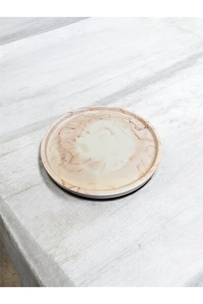 SCA CANDLE Large Decorative Tray with Cream-Colored Marble Effect