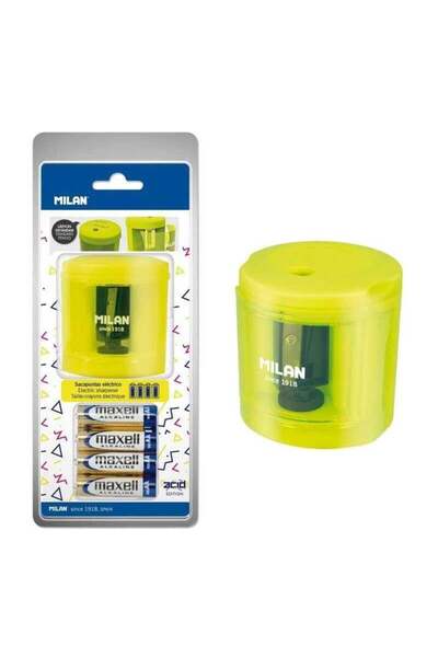 Milan Bwm10375 Yellow Electric Pencil Sharpener Blister