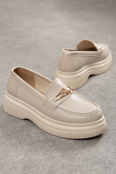 M Miss dark moda Clara Διάτρητο Ορθοπεδικό Κομψό Γυναικείο Loafer