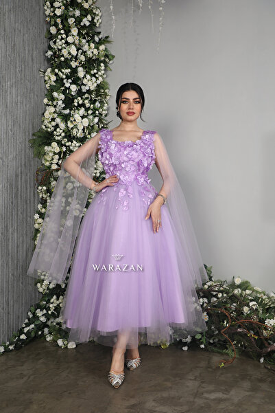 Warazan Floral tulle midi dress