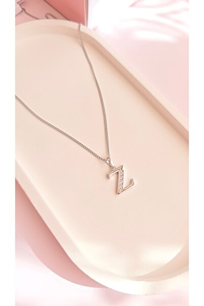 MİLUNXTE Xuping Necklace Women's Silver Color Z Letter Steel Necklace with Sh...