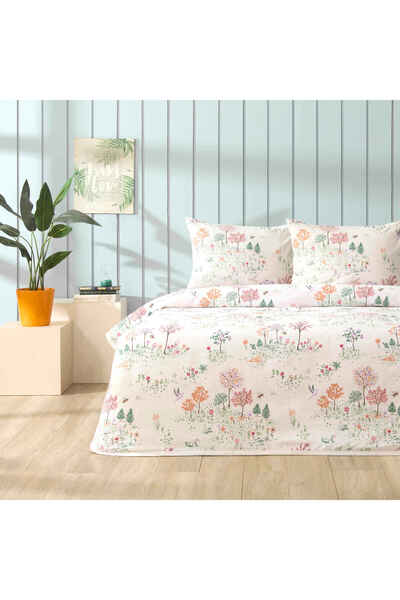 Taç Печатен комплект чаршафи за единично легло Sorien, зелен