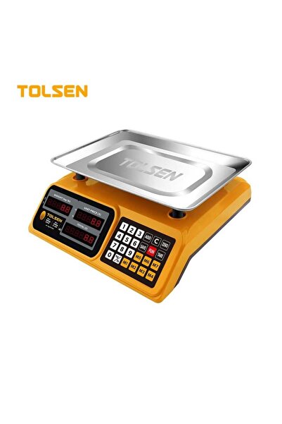 TOLSEN Digital Commercial Price Scale – 40kg/88lb, Double-Sided LED, Stainles...