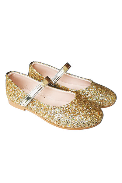 welissa Золоті блискітки на дитячих балетках