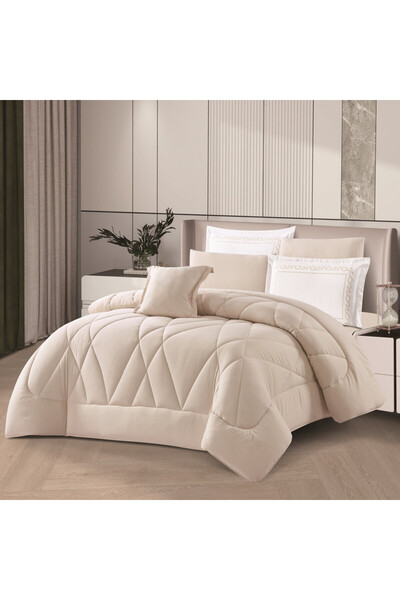 HOURS Horse 7-Piece Double Bed Set – Elegant Plain Design and Luxurious Softn...