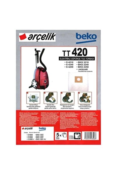 AyrStore Arçelik S 4240 C Süpürge Toz Torbası (5 Adet)