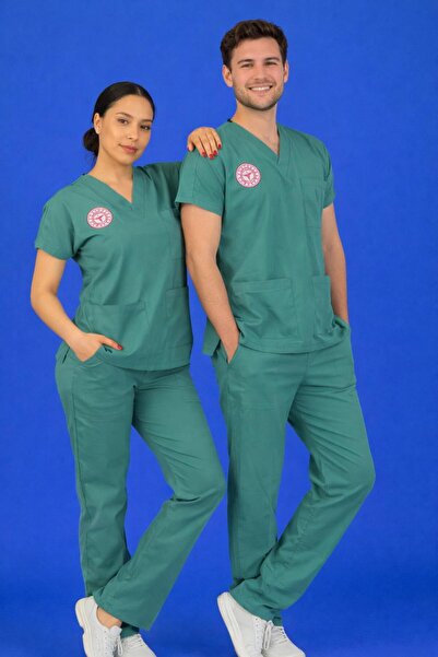 BAŞARAN UNİFORMA Likralı Ameliyathane Personel Forması (Frosty Spruce)