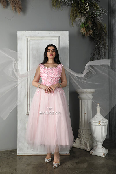 Warazan Floral tulle midi dress