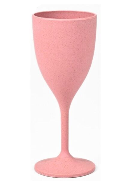 REuse Reusable Wine Glass | 250 ml | Coffee Husks | Turkish Pink