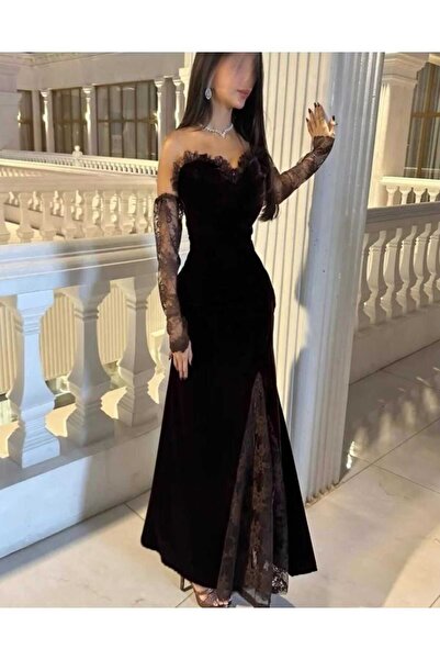 lavera fashlon Lavera ~ Evening dress in velvet Velvet with distinctive Lace ...