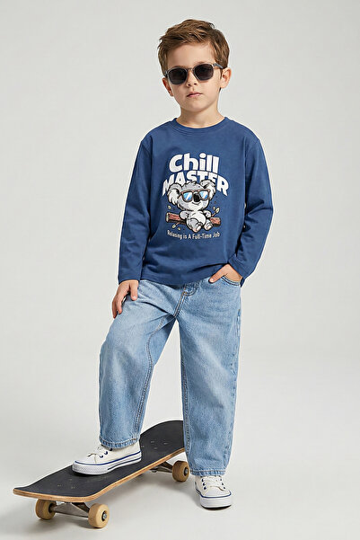 DMB BOYS & GIRLS Pantaloni din denim pentru băieți Dmb 4-9 ani Albastru deschis