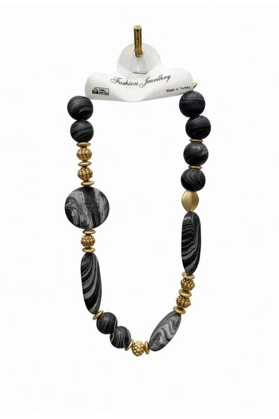 GLOW ACCESSORIES BAE Zra Model Vintage Zebra Patterned Vip Necklace