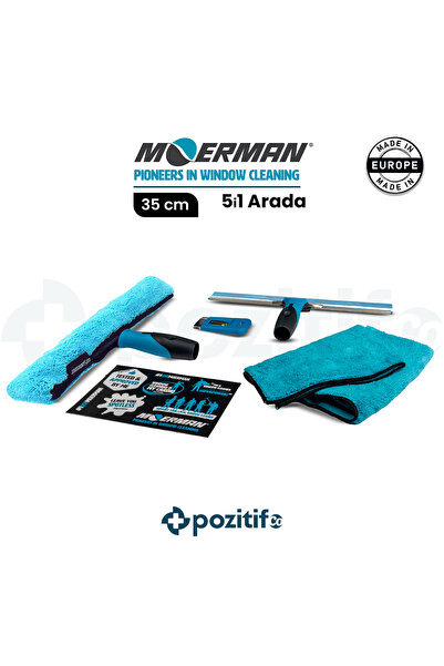 Moerman Temizlik Seti - 35cm Cam Temizleme Seti 5'i 1 Arada