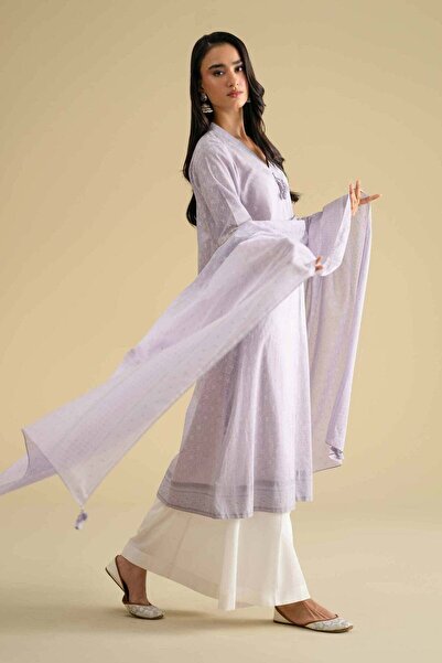 Nishat Linen 2 Piece - Printed Embroidered Suit - KFE 26-28