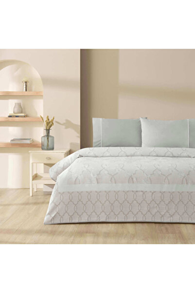 Taç Σετ Πικέ Διπλό Τζακάρ Λινόρα Γκρι