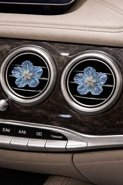 Mgs Mgsdizayn çiçek klima süsü ( 2 adet) Mavi renk