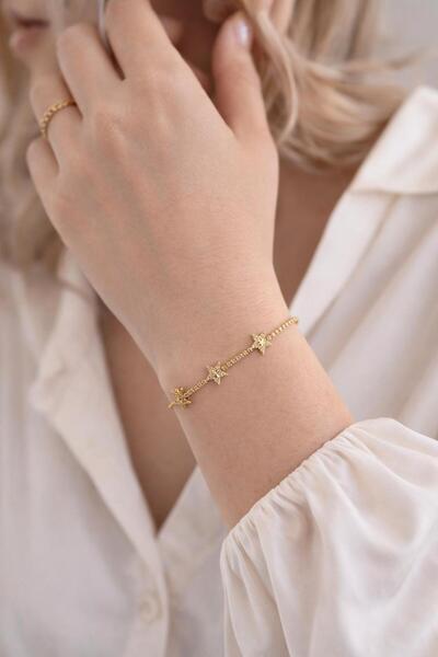BESTYSO Star Figured Stone Gold Bracelet