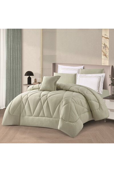 HOURS Horse 7-Piece Double Bed Set – Elegant Plain Design and Luxurious Softn...