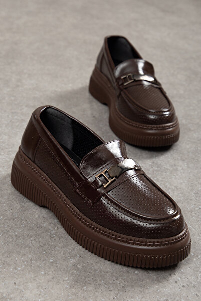 M Miss dark moda Κομψό γυναικείο loafer με διάτρητη, αναπνέουσα ορθοπεδική σό...