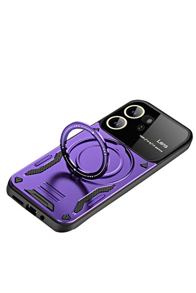 isiltikidsmoda Newface Vivo Y16 Case Joy Lens Stand Cover - Purple