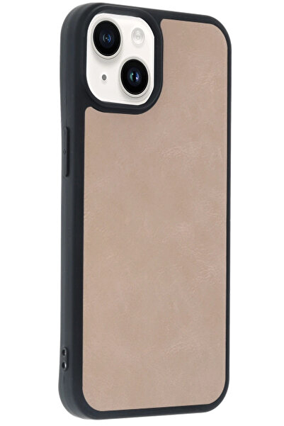 isiltikidsmoda Newface iPhone 14 Case Aras Leather Cover - Powder