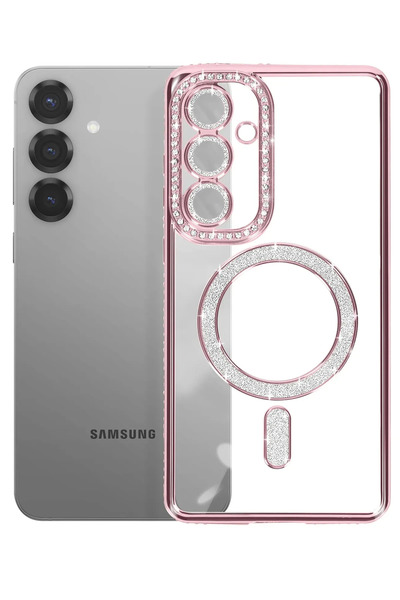 isiltikidsmoda Joko Samsung Galaxy S26 Joke Simli Magneticsafe Case - Pink