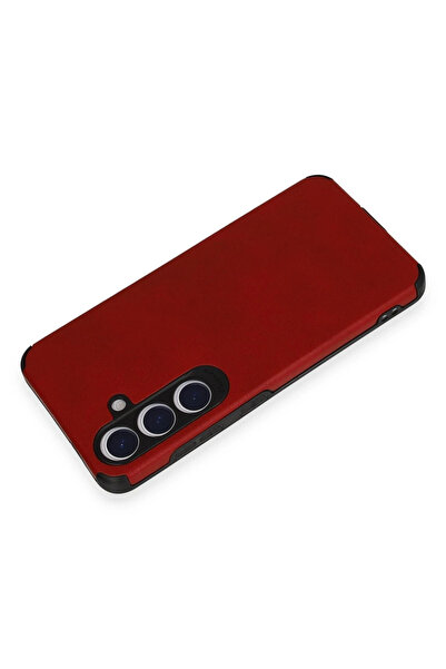 isiltikidsmoda Newface Samsung Galaxy S24 Case Loop Leather Silicone - Red