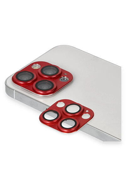 isiltikidsmoda Newface iPhone 13 Pro Max Pers Aluminum Camera Lens - Red