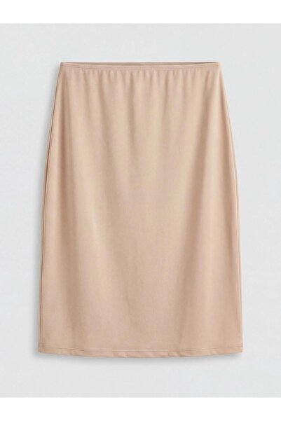 LC Waikiki Pink Women's Elastic Waist Plain Underskirt (S6)