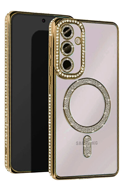 isiltikidsmoda Newface Samsung Galaxy A36 Joke Simli Magneticsafe Case - Gold