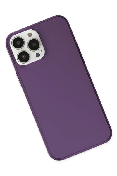 isiltikidsmoda Newface iPhone 14 Pro Case Pc Hard Transparent Cover - Purple
