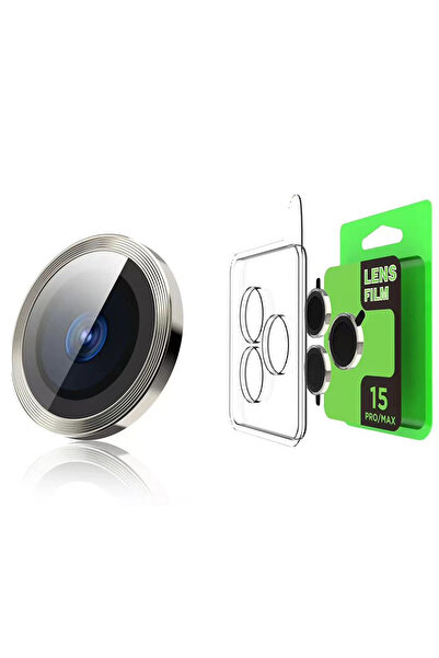 isiltikidsmoda Newface iPhone 15 Pro Max Raze Metal Camera Lens - Silver