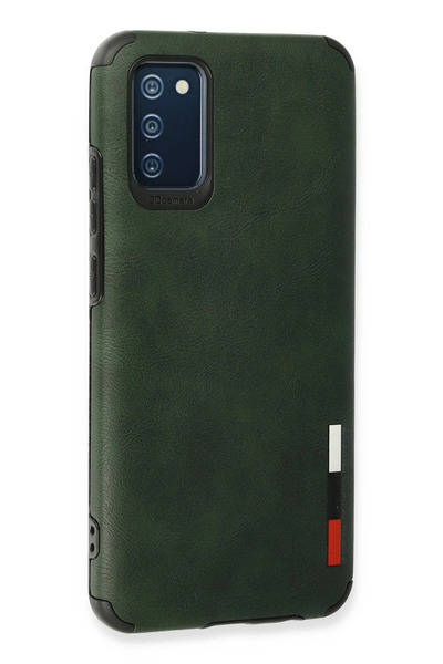 isiltikidsmoda Newface Samsung Galaxy A03S Case Loop Leather Silicone - Green