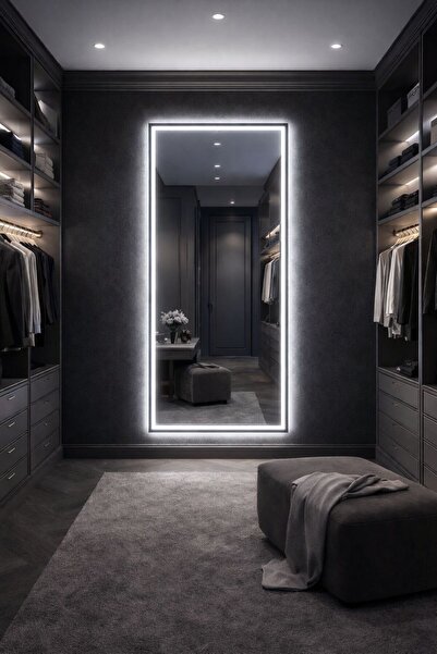 eagle mirror "Endless25" Led Işıklı Dokunmatik Sensörlü Boy Aynası Makyaj Aynası