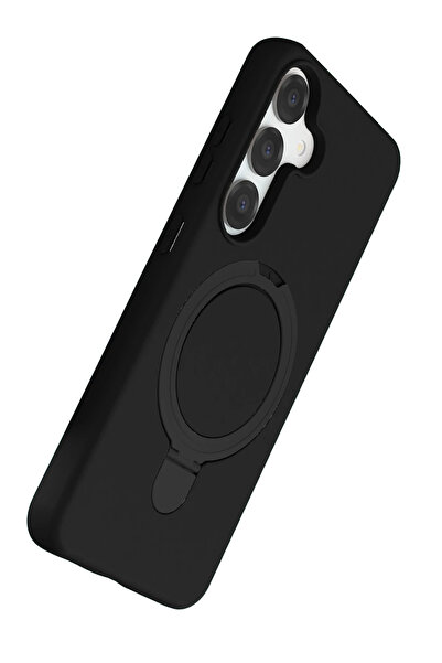 isiltikidsmoda Newface Samsung Galaxy S25 Regal Magsafe Stand Cover - Black