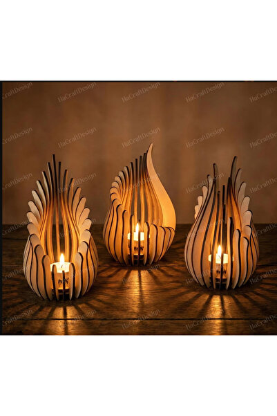 TheDarknessUnicorn Alev Feneri Paketi Mum Tutucu Ahsap